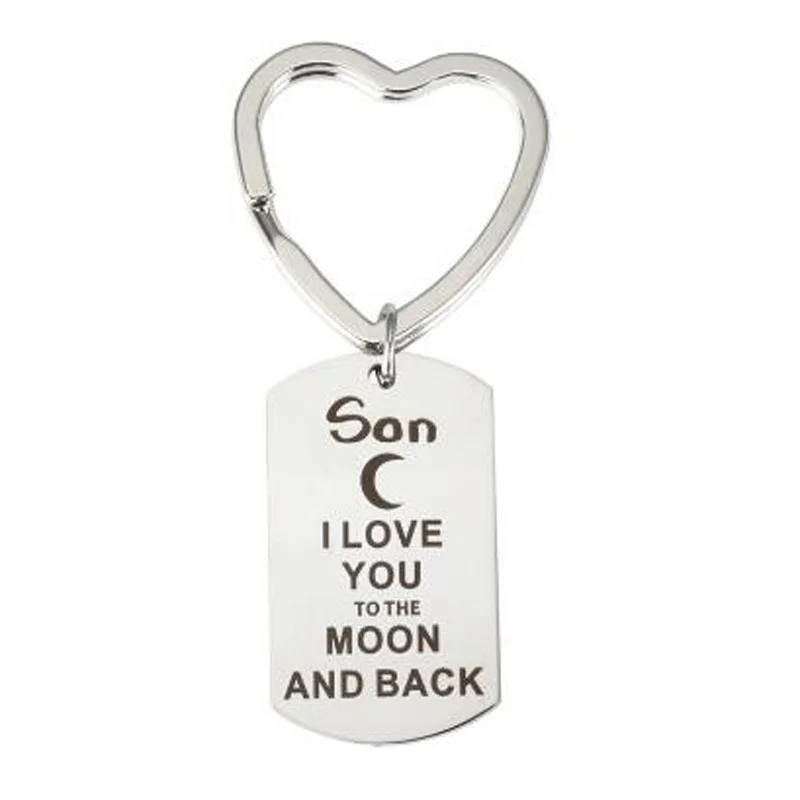 Брелок из нержавеющей стали с надписью I Love You To The Moon And Back|Брелоки| |