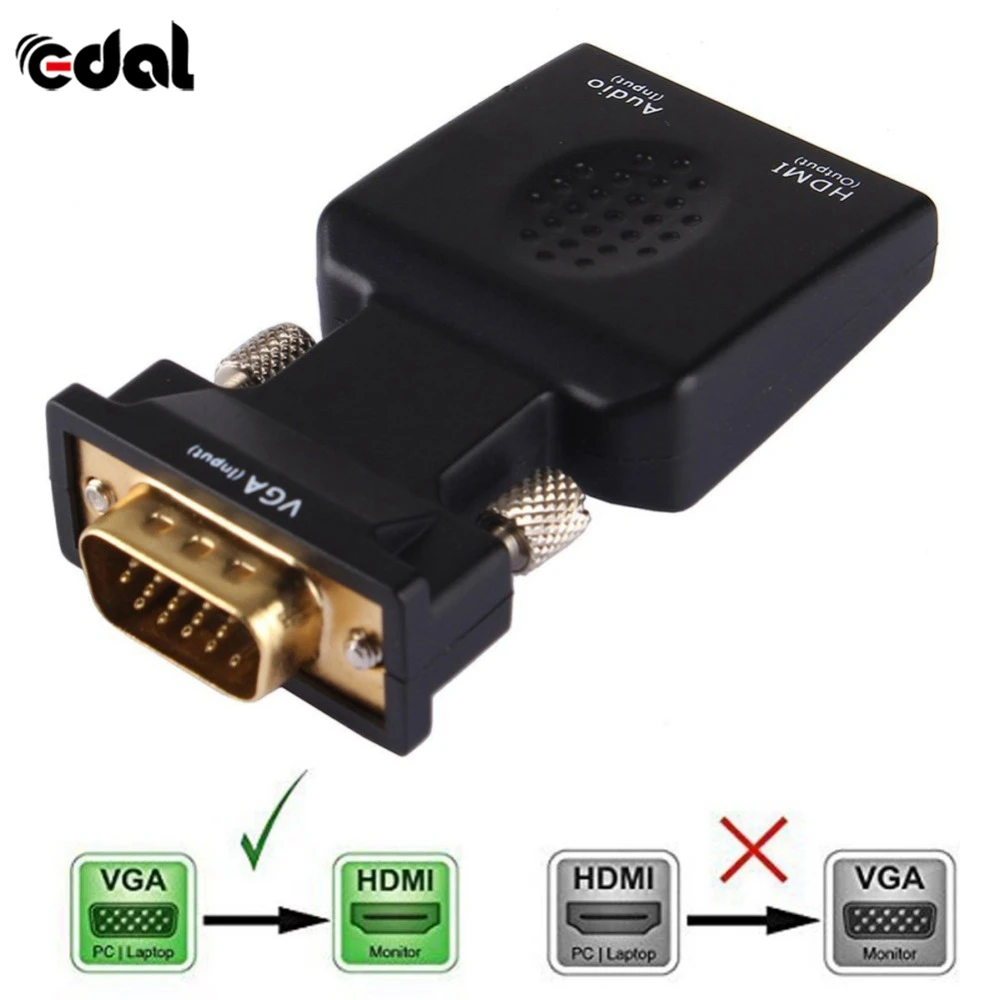 1080P преобразователь из VGA в HDMI адаптер коробка аудио порт Удлинительный кабель