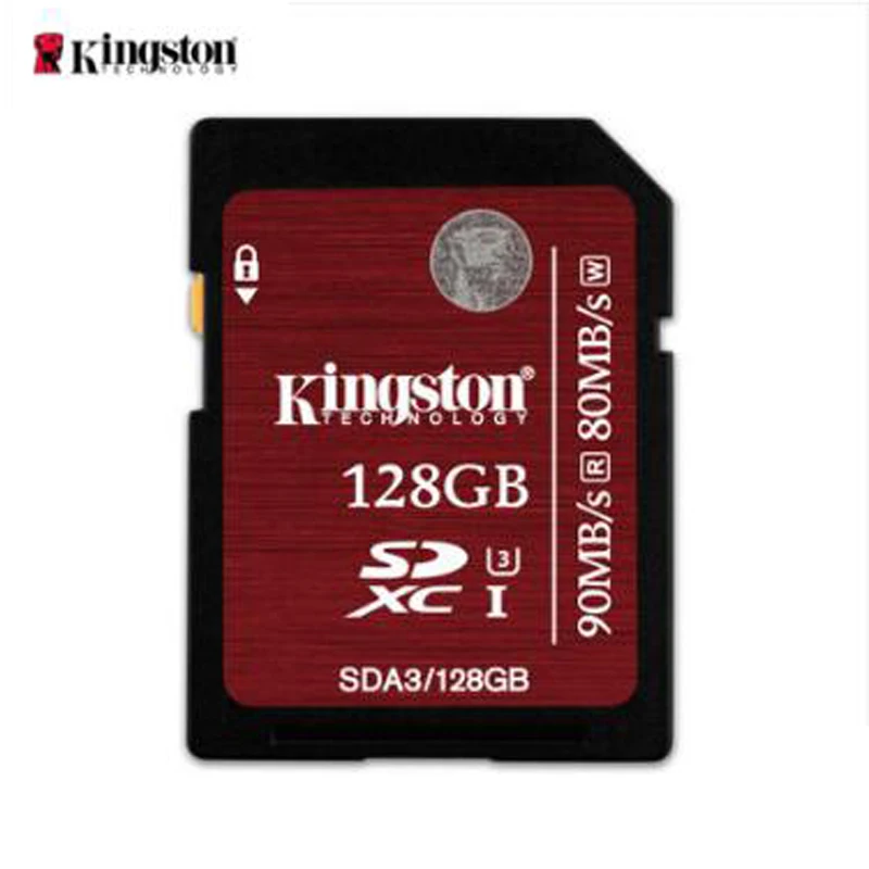 Оригинальный Kingston SDA3 карты памяти UHS-I U3 Class 10 SD 128 ГБ SDXC флэш-карты 90 МБ/с. C10 для 4 К