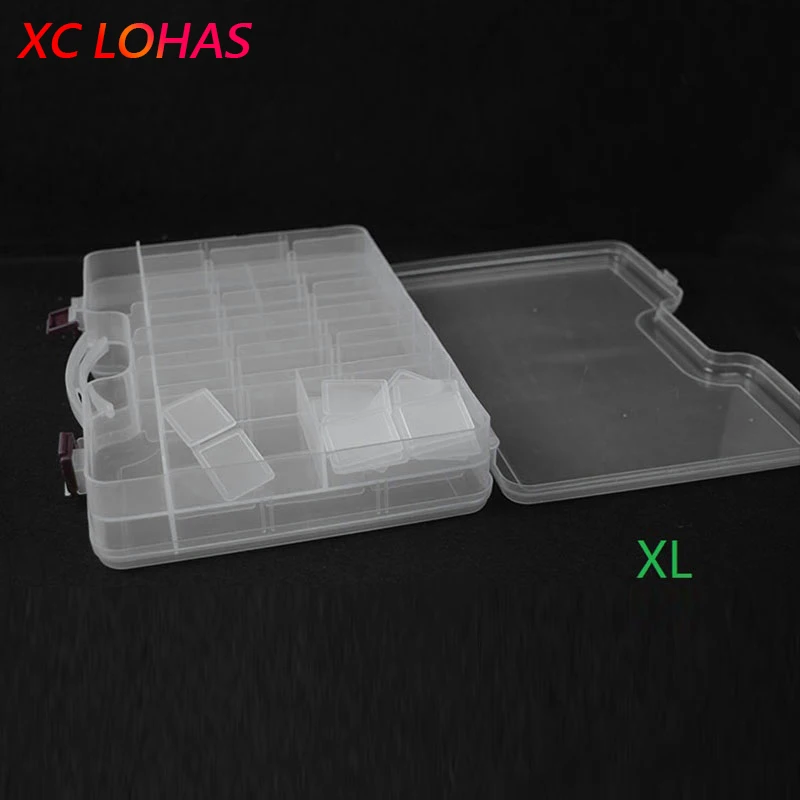 2 Sizes 16/30 Compartments Big Fishing Tackle Boxes Bait Lure Hooks Tool Strength Transparent Visible Accessories|tackle tool|fishing accessoriesbox