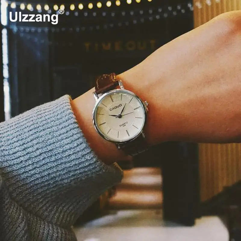 2018 модные парные часы из натуральной кожи популярные повседневные Кварцевые