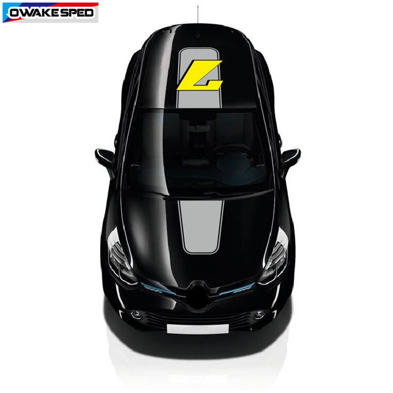 Виниловая наклейка на крышу для Renault Clio Auto № 7 графические спортивные полосы