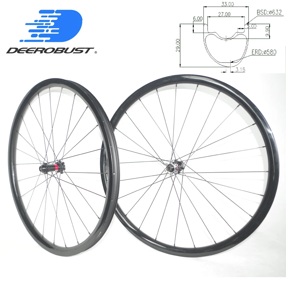 1244g 29er 33 мм MTB XC ассиметричные горные велосипеды карбоновые Колеса 29 глубокий