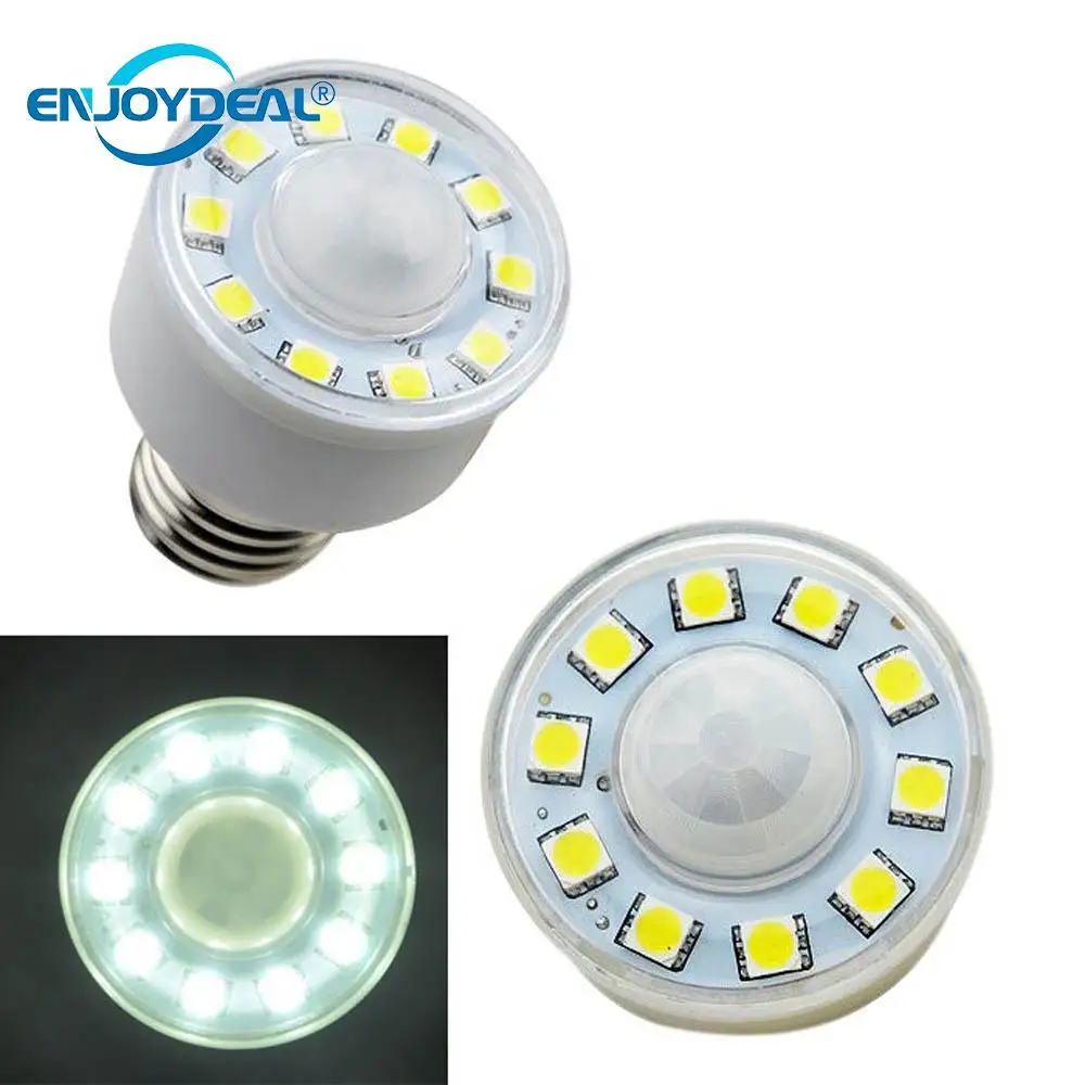 

Новый Автоматический Инфракрасный датчик движения PIR E27 3 Вт 5050 SMD 10LED энергосберегасветильник 220 В