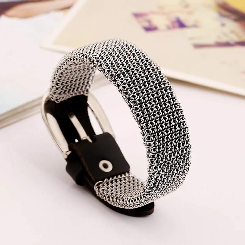 Новинка 2017 браслеты с цепочкой в сеточку модные брендовые классические кожаные