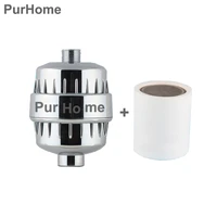 in line bathroom shower filter bathing water filter purifier treatment health softener chlorine removal 2pcs filter cartridge