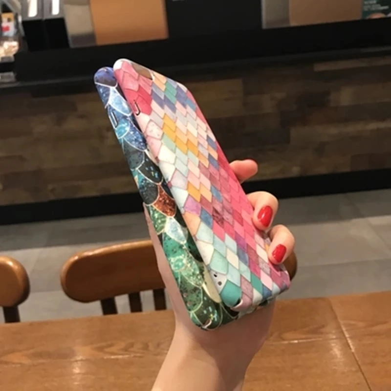 MRRAZA Прекрасный Русалка рыбьей чешуи чехол для iphone х 8 6 7 Plus телефон случаях