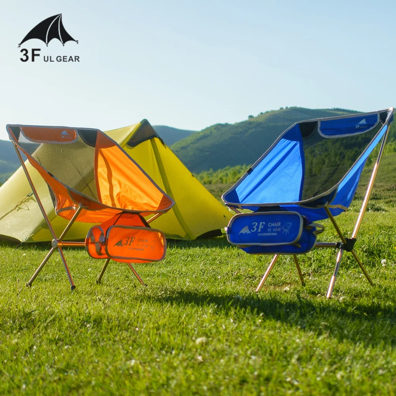3F UL Gear Foldable Aluminium Support Chair For BBQ Camping Fishing