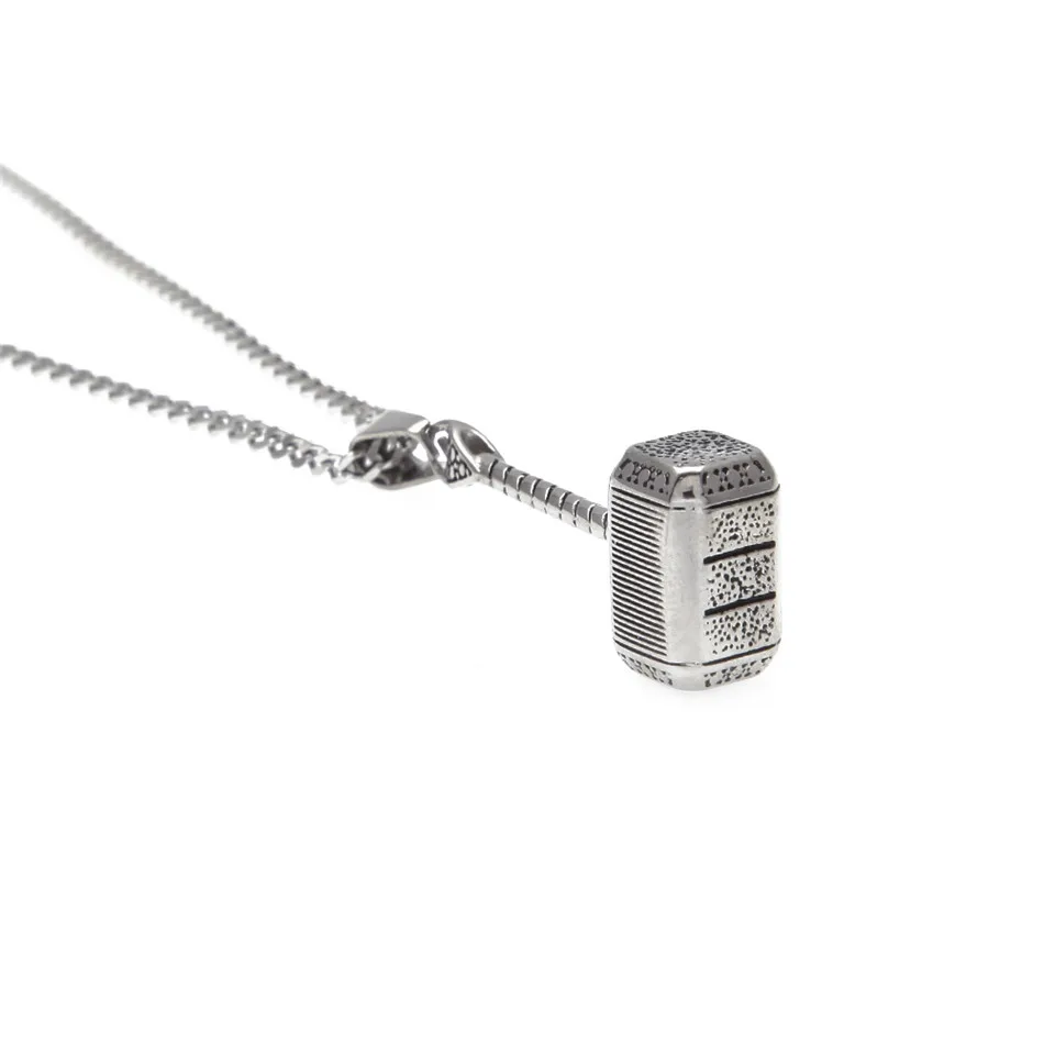 UWIN кулон из нержавеющей стали с золотым молотком Тора винтажный цветной