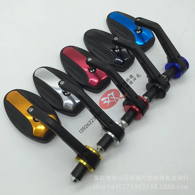 

colorful decal ellipse universal brand accessories motorcycle handlebar mirror moto rearview mirror bar end motor side mirror