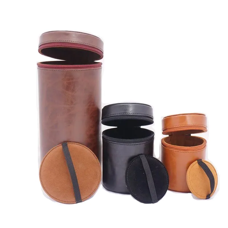 Защитный чехол для объектива камеры S M L кожаный DSLR Nikon Canon Sony 3 цвета|lens bag case|lenses
