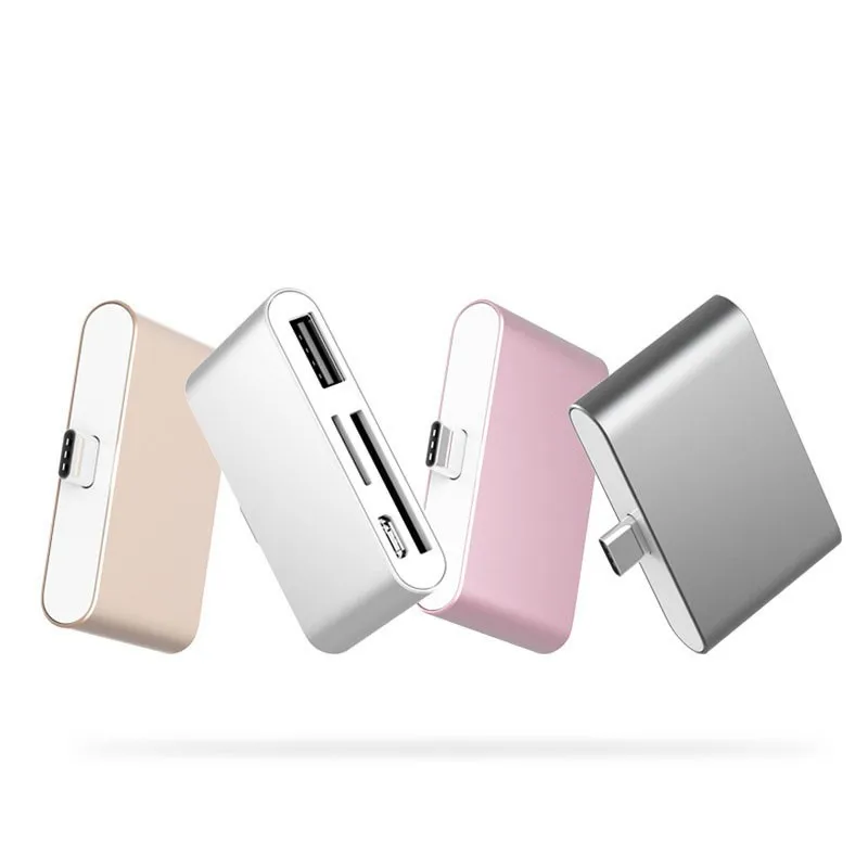 Тип-c хаб Многофункциональный Алюминий сплав Мобильный телефон Card Reader Тип C OTG usb