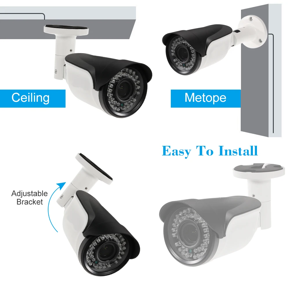 4MP AHD ручной зум с переменным фокусным расстоянием ИК Пуля CCTV аналоговая камера IR