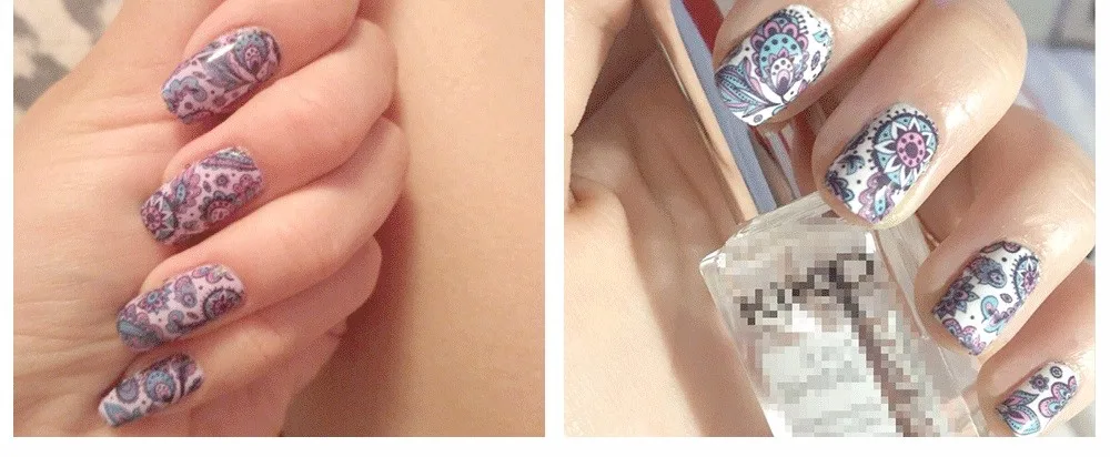 ZKO 12 шт/лист белый цветок дизайн переводные наклейки для ногтей детские наклейки DIY украшения для инструменты для ногтей красоты