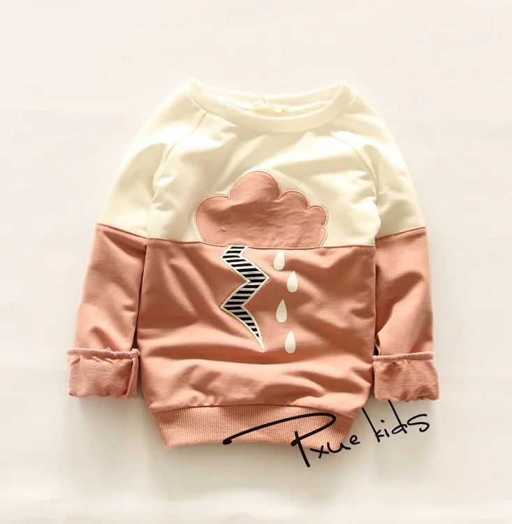 2016 New Design Cartoon embroidery Kids Boys girls Hoodies Sweatshirts autumn spring Children's Clothing 2-7Y 5 color choices | Мать и