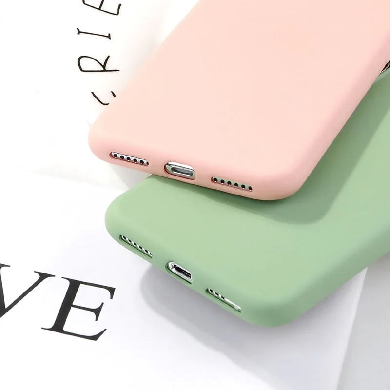 TIKITAKA мягкий силиконовый ударопрочный чехол для iPhone X XS XR XS Max 8 7 6 6 S Plus candy color Резиновая Защитная задняя крышка