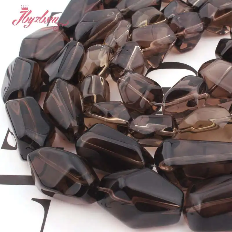 Бесплатная доставка Мягкий граненый дымчатый кварт z Хрустальный бусина