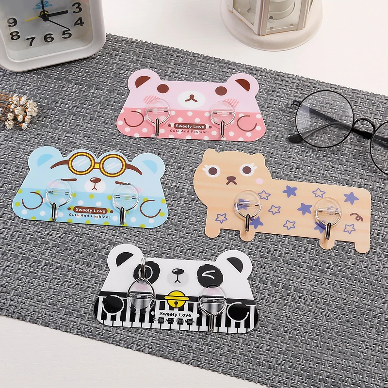 Ключ и декорационные крючки мультфильм милый сильный клей два для кухни ванной