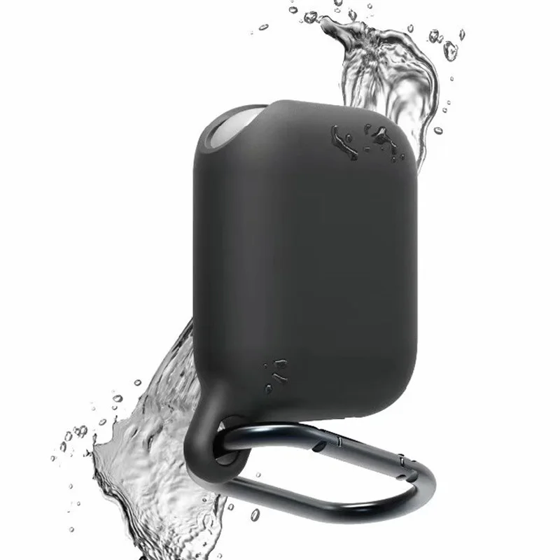 Белый Чехол для наушников AirPods, водонепроницаемый силиконовый чехол для зарядки, набор аксессуаров - Цвет: Белый