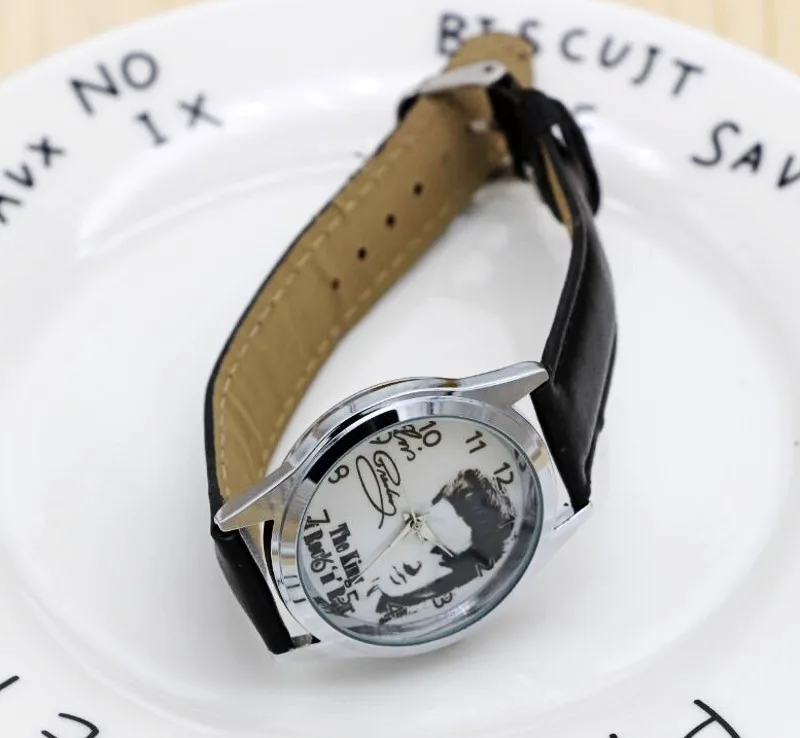 2017 Elvis часы Пресли женские модные кварцевые элегантные нарядные Часы Relogio Feminino