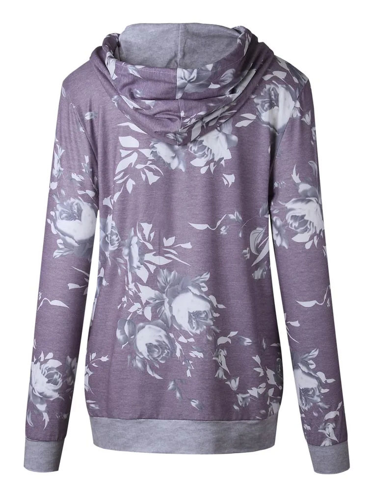 Новинка 2019 модные женские свитшоты Hitmebox с длинным рукавом и цветочным принтом