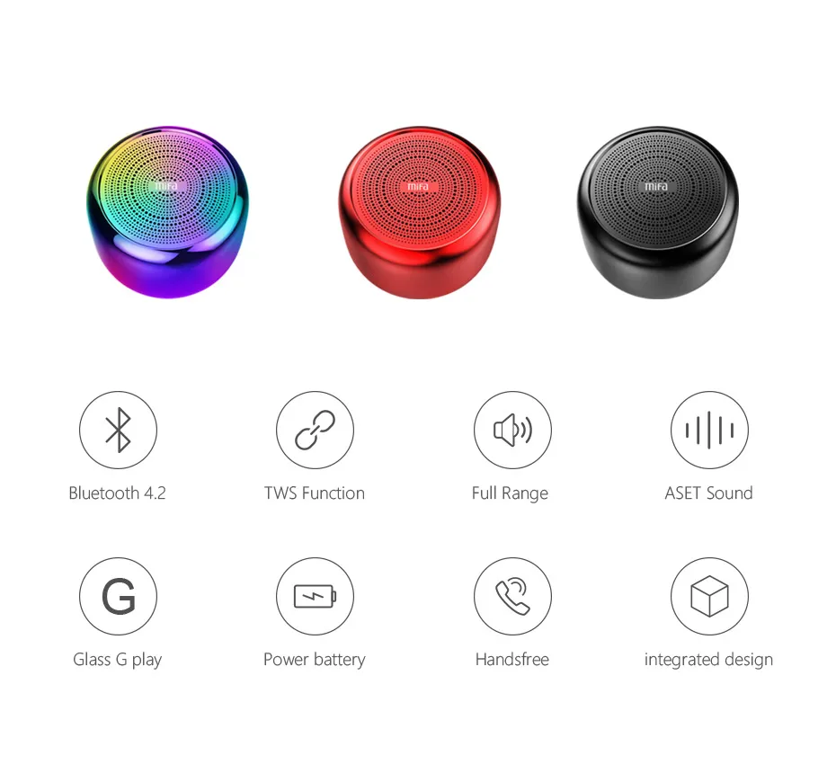 Mifa i8 портативный Bluetooth динамик Встроенный микрофон корпус из алюминиевого сплава мини-динамик беспроводной Bluetooth 4,2 Mp3 музыкальный плеер