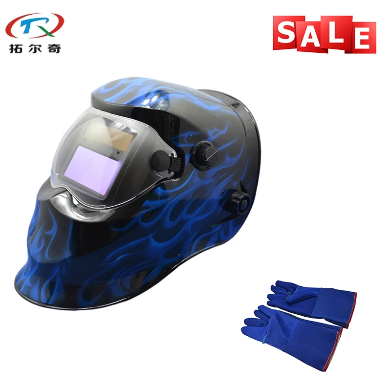 

Дешевый сварочный шлем din16 с китайской фабрики, маска для аргоновой дуговой сварки, шлем для шлифовки, шлем для сварки с синими перчатками