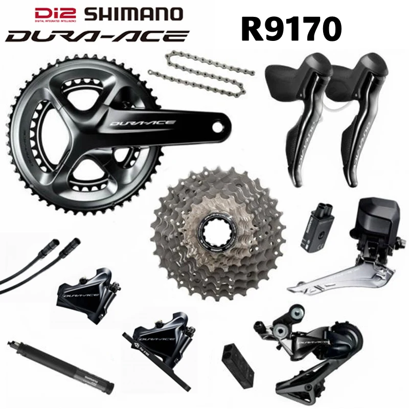 Shimano Dura-ace Di2 R9170 электрические части дорожный велосипед 22s группа набор Гидравлический дисковый тормоз-плоское Крепление-2x11-скорость