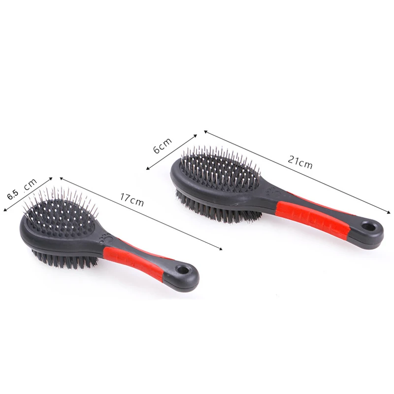 Двухсторонняя Расческа для домашних животных расческа собак пластиковая мягкая