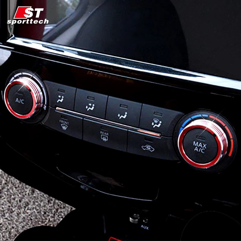 Автомобильный Стайлинг для Nissan Qashqai крышка кнопки кондиционера кольцо и CD звук