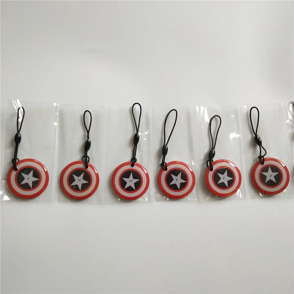 UID сменный NFC IC тег Rfid брелок Токен 1k S50 13 56 MHz записываемый ISO14443A|rfid keyfob|uid changeable nfcuid |