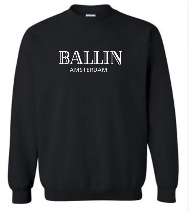 2018 новые модные толстовки с круглым вырезом Ballin мужская толстовка графическим