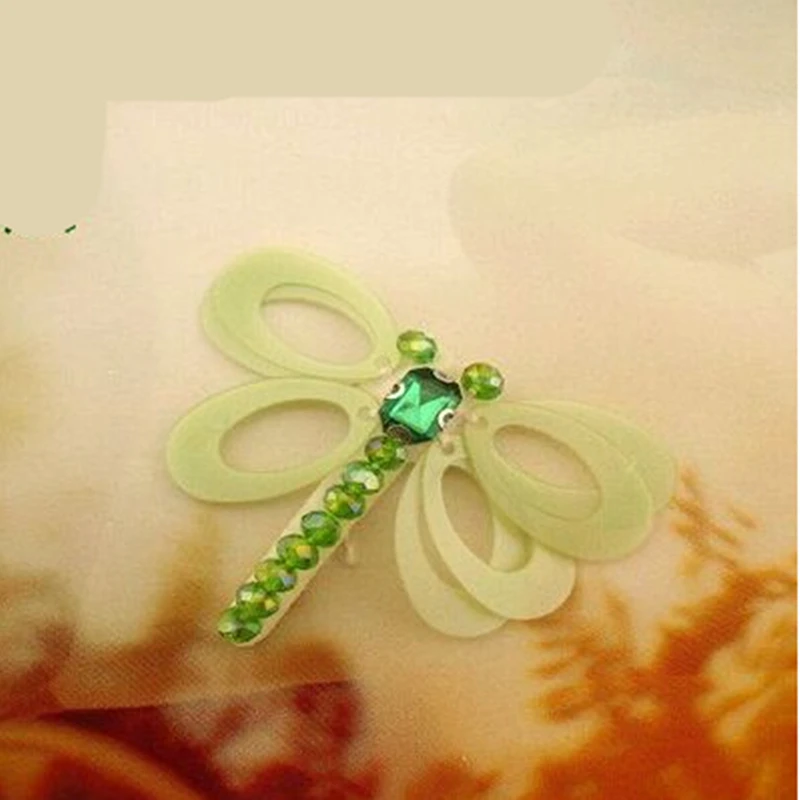 Красивые изысканные насекомые одежда с аппликацией из бисера стрекоза блестками