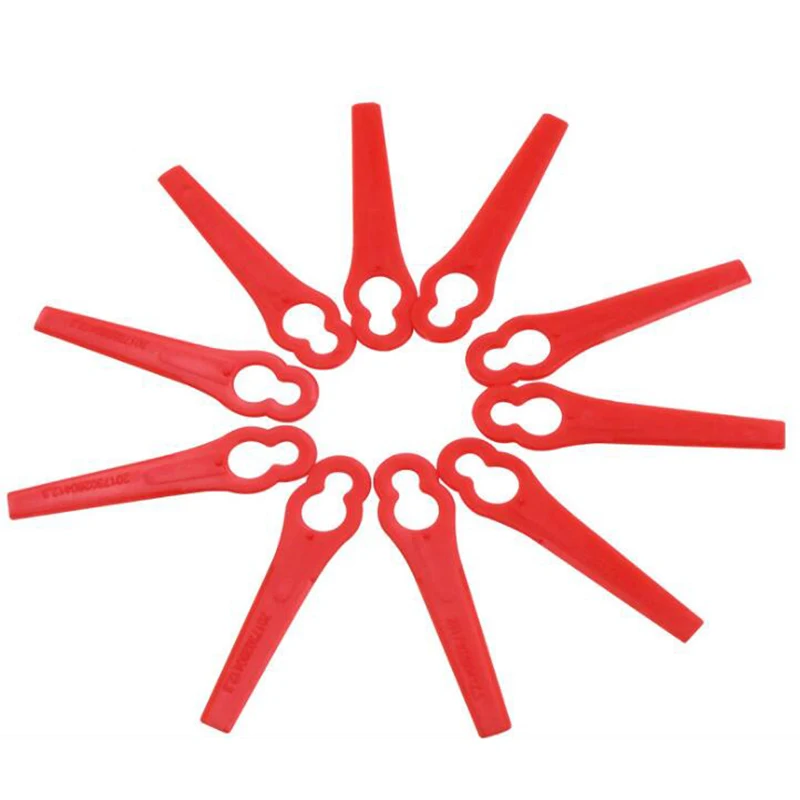 10 шт. Пластиковые лезвия электрическая газонокосилка триммер резак Strimmer