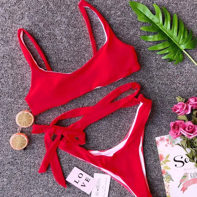 Сексуальные купальники бикини пуш-ап Для женщин купальник повязку комплект