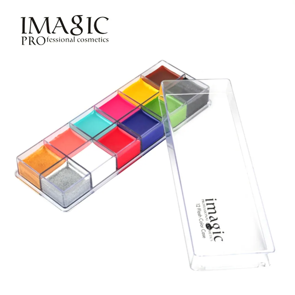 IMAGIC Waterproof Flash Tattoo Face Body Paint Oil Painting Art Colors Halloween Party Festival Fancy Dress Beauty Makeup Tool|face body paint|body