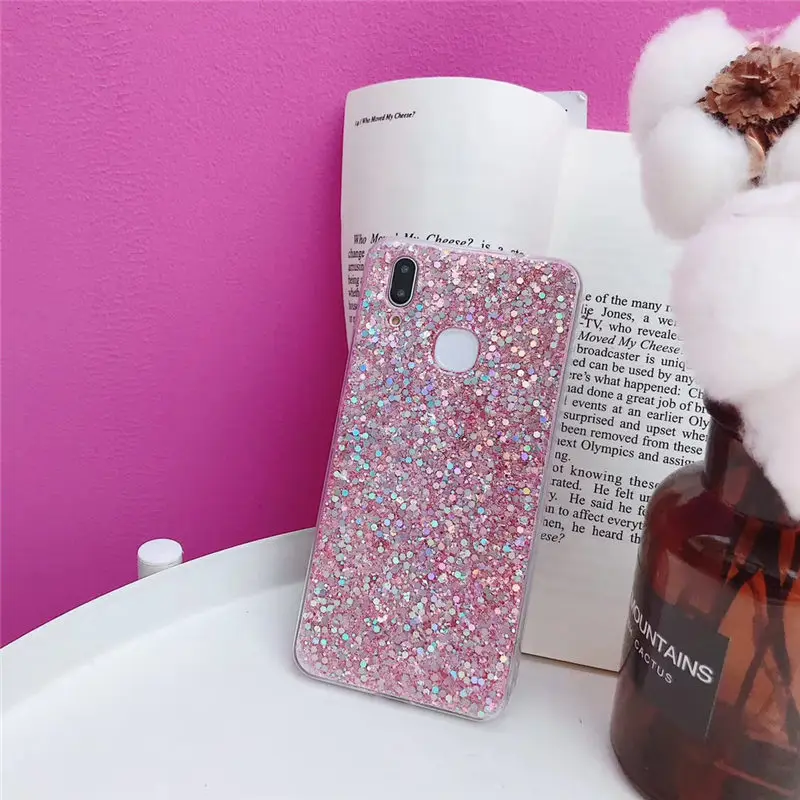 QINUO мягкий силиконовый блестящий чехол для Huawei Honor 8 9 10 V10 Y6 Y9 2018 телефон килифи