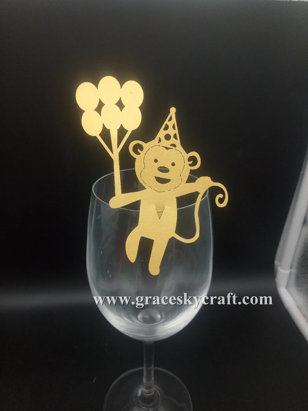 50 шт. бесплатная доставка новый дизайн обезьяны лазерная резка место имя