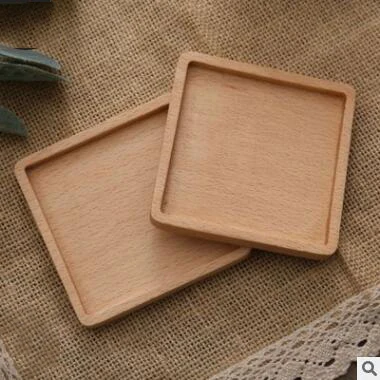 1pcs 1 шт., прочные подставки из ореха или бука, подставки под тарелки, декоративные квадратные круглые Жаростойкие подставки для напитков, чайная подставка для кофейной чашки - Цвет: 1pcs