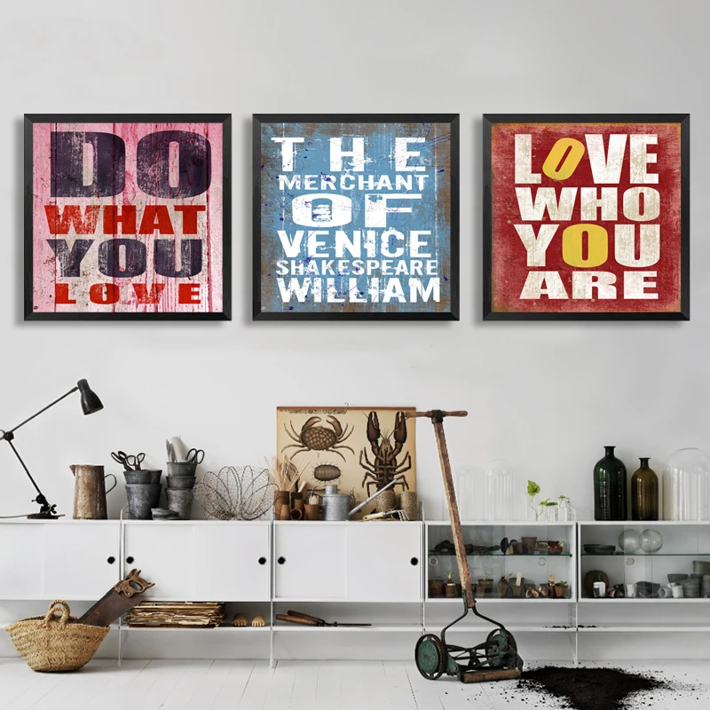 Винтажные картины вдохновляющие цитаты Настенная картина холст постеры и