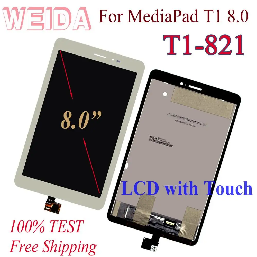 WEIDA/ЖК дисплей 8 &quotдля Huawei MediaPad T1 0 LTE ЖК с сенсорным экраном в сборе 821 823|ЖК-экраны и