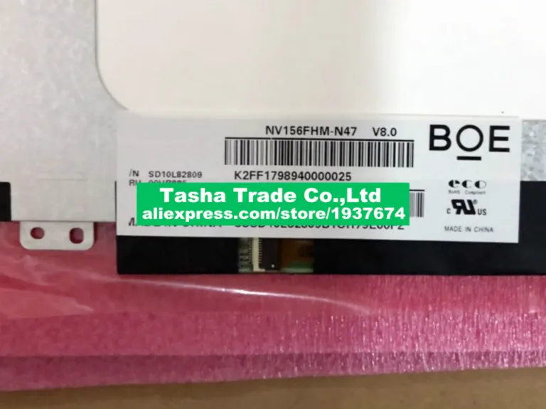 Диагональ экрана 1920 дюймов матрица ноутбука BOE FHD LCD Screen Display 1080 * eDP 30pin IPS NV156FHM N47 -
