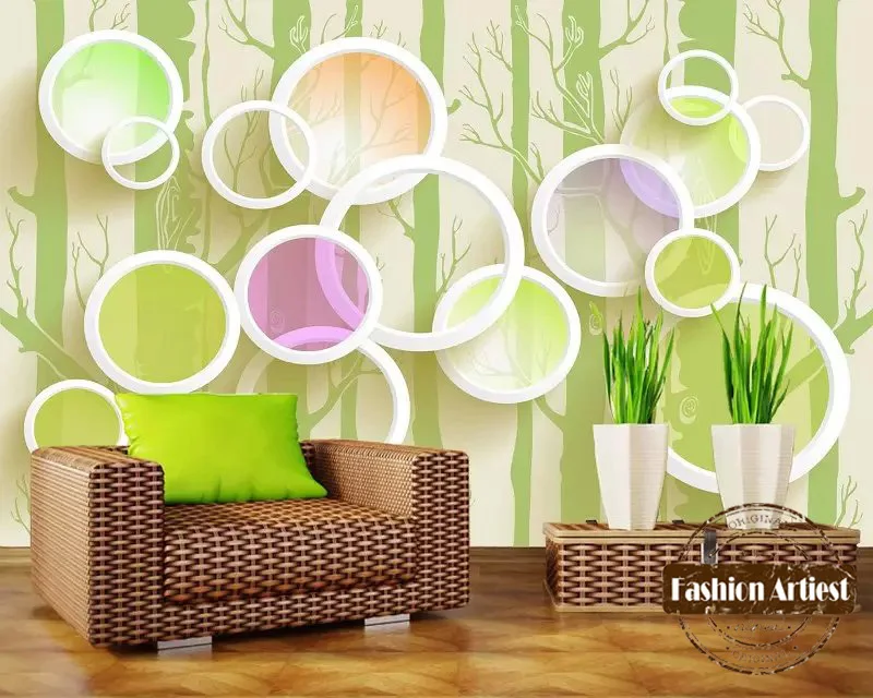 Пользовательские 3d Современные Абстрактные Художественные обои роспись цвет