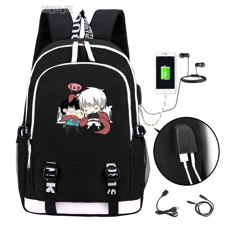 02 Рюкзак Kaneki Ken, модный рюкзак для ноутбука с usb, школьная сумка для мальчиков и девочек-подростков, Детская классная сумка для книг - Цвет: 02