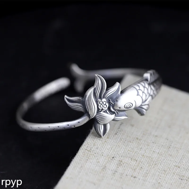 Оптовая продажа серебряных ювелирных изделий KJJEAXCMY S999 Серебряный Открытый