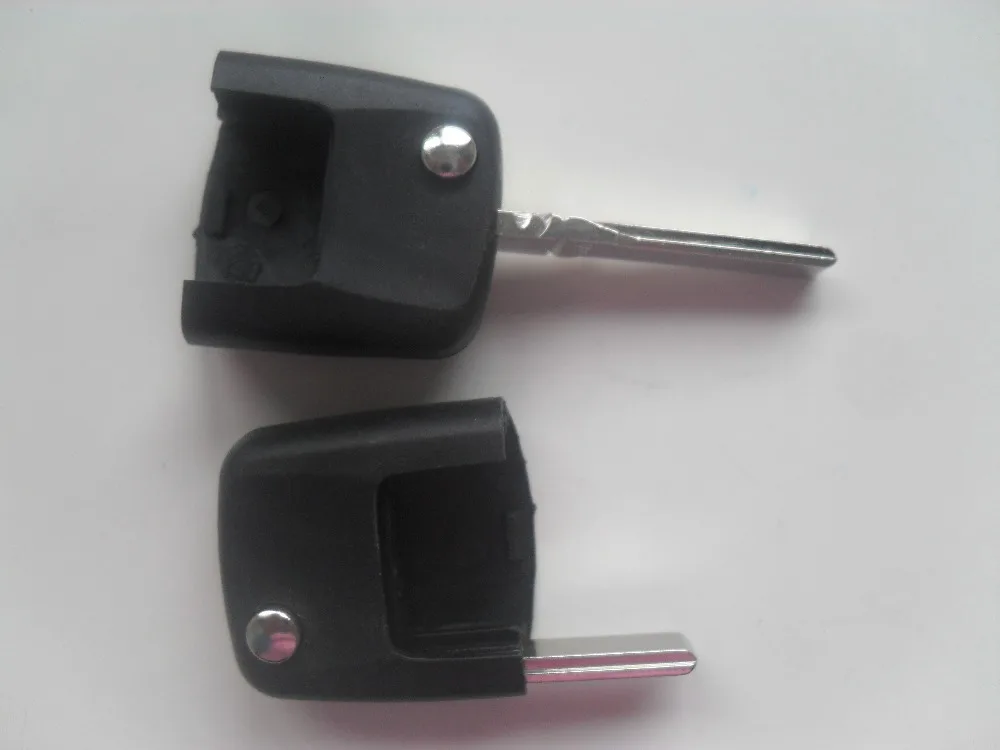 5Pcs/ 10Pcs Blanks Key Head Shell For Audi Folding Flip Remote Car Key Case Uncut Blade Square Shape