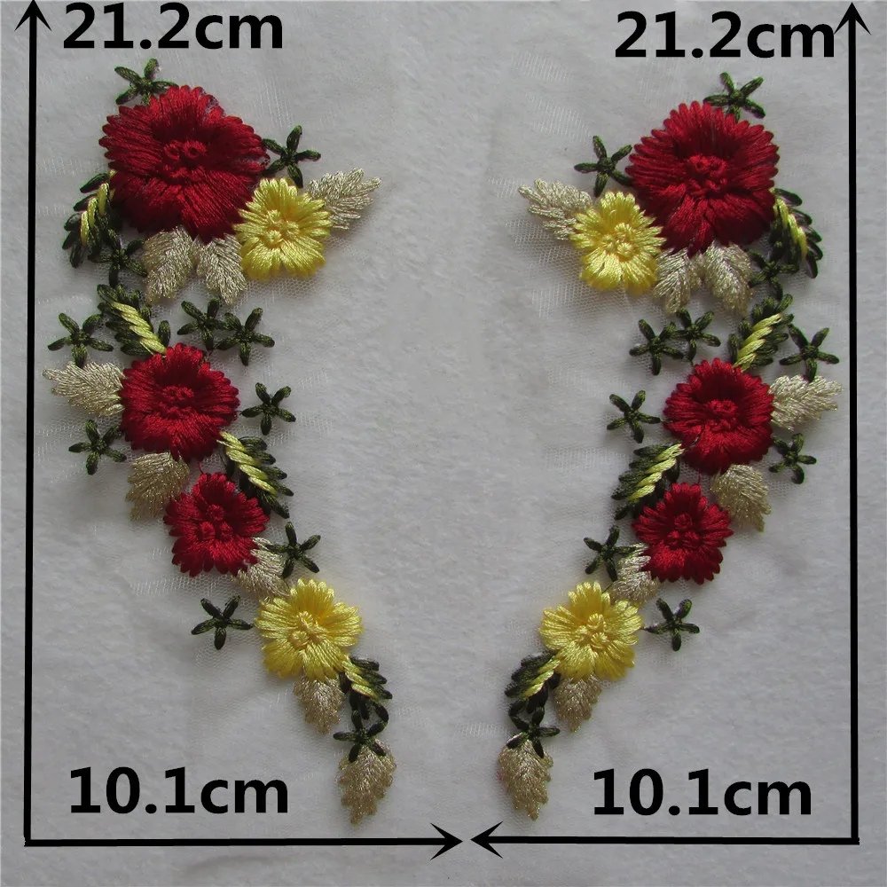 Embroidery Lace Fabric Trim DIY Neckline Collar Costume Decor Sew On Dress Applique Sewing Craft Accessory a pair for sell | Дом и сад