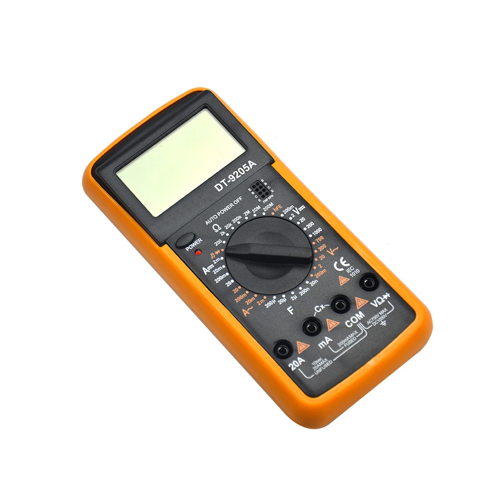 DT9205A AC DC ЖК-дисплей Лидер продаж Профессиональный Электрический Ручной цифровой мультиметр тестер Multimetro multitener