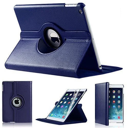 Navy Blue 9,7 чехол для планшета для iPad Air 1 Air1 360 чехол Флип Смарт Магнитная вращающаяся стойка A1474 A1475 чехол для iPad Air крышка 360 стоят - Цвет: Navy Blue