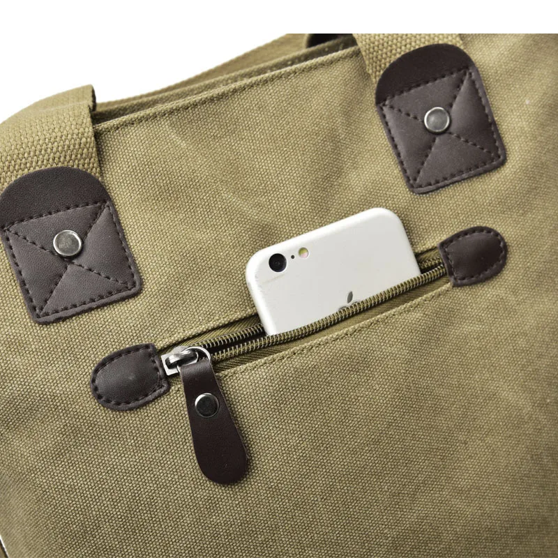 Холщовый портфель для мужчин модная деловая сумка мессенджер брендовая на плечо